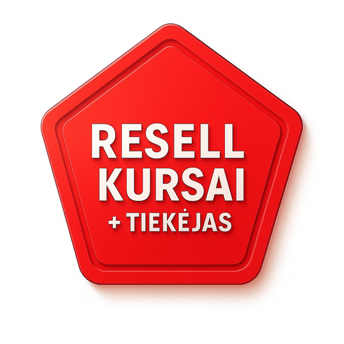 Resell kursai + tiekėjas